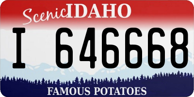 ID license plate I646668