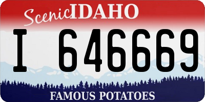 ID license plate I646669