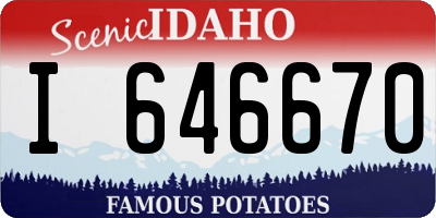 ID license plate I646670