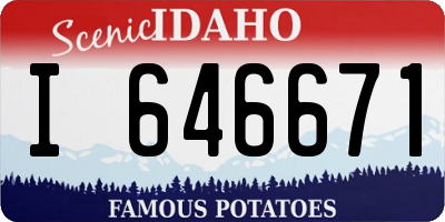 ID license plate I646671