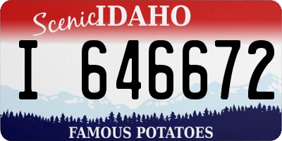 ID license plate I646672