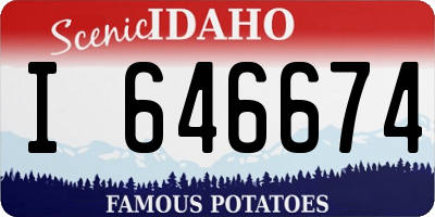 ID license plate I646674