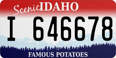 ID license plate I646678