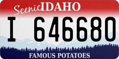 ID license plate I646680
