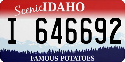 ID license plate I646692