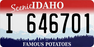 ID license plate I646701