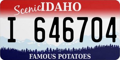 ID license plate I646704