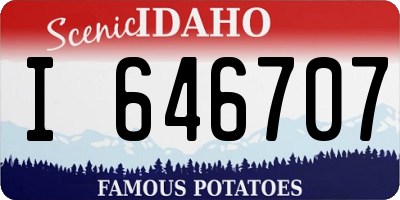 ID license plate I646707
