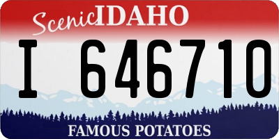 ID license plate I646710