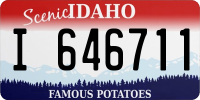 ID license plate I646711