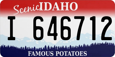 ID license plate I646712