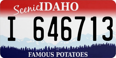 ID license plate I646713