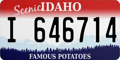ID license plate I646714