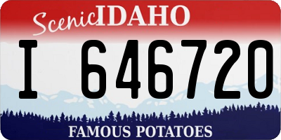 ID license plate I646720