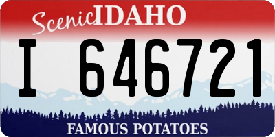 ID license plate I646721