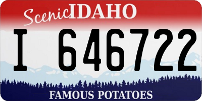 ID license plate I646722