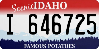 ID license plate I646725
