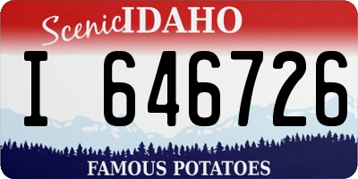 ID license plate I646726