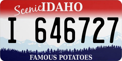 ID license plate I646727