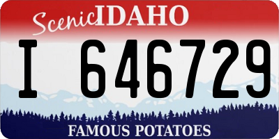 ID license plate I646729