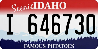 ID license plate I646730