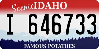 ID license plate I646733