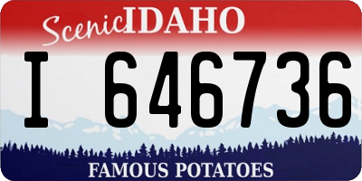 ID license plate I646736