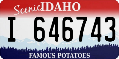 ID license plate I646743