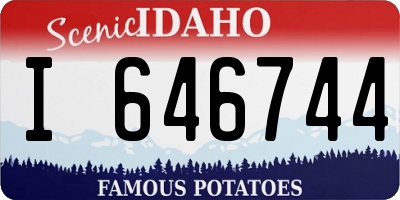 ID license plate I646744