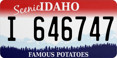 ID license plate I646747