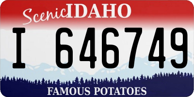 ID license plate I646749