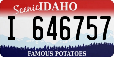 ID license plate I646757