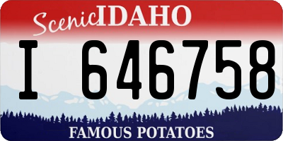 ID license plate I646758