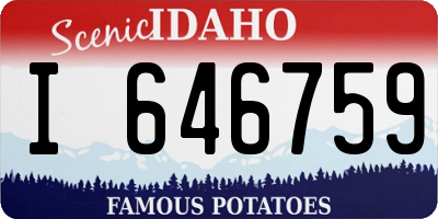 ID license plate I646759