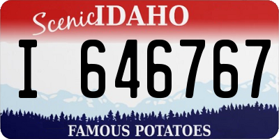 ID license plate I646767
