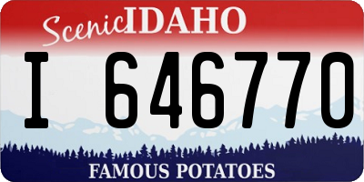 ID license plate I646770