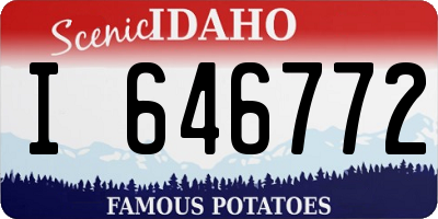 ID license plate I646772