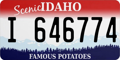 ID license plate I646774