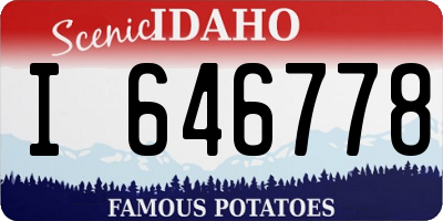ID license plate I646778