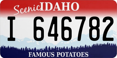 ID license plate I646782
