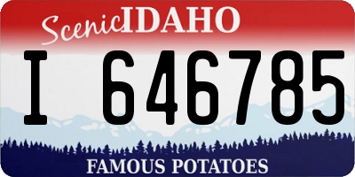 ID license plate I646785