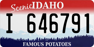 ID license plate I646791
