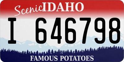 ID license plate I646798