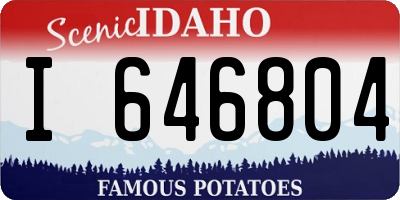 ID license plate I646804