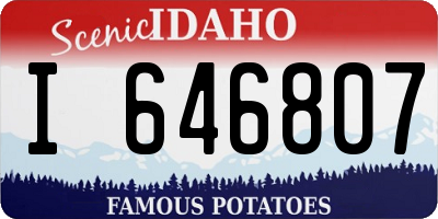 ID license plate I646807
