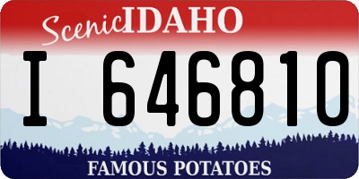 ID license plate I646810