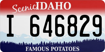 ID license plate I646829
