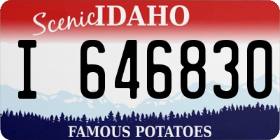 ID license plate I646830