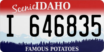 ID license plate I646835