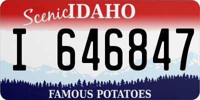 ID license plate I646847
